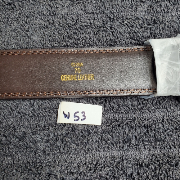 Men's Leather Belt | Size: 70 | Color: Brown | 1-Sided | SKU: W-53 | RRR Belts - Picture 2 of 4